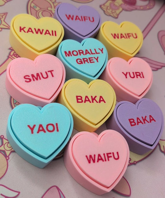 Customizable Convo Heart Clicker Keychains